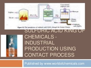 SULFURIC ACID KING OF
CHEMICALS INDUSTRIAL
PRODUCTION USING
CONTACT PROCESS
Published by www.worldofchemicals.com

 