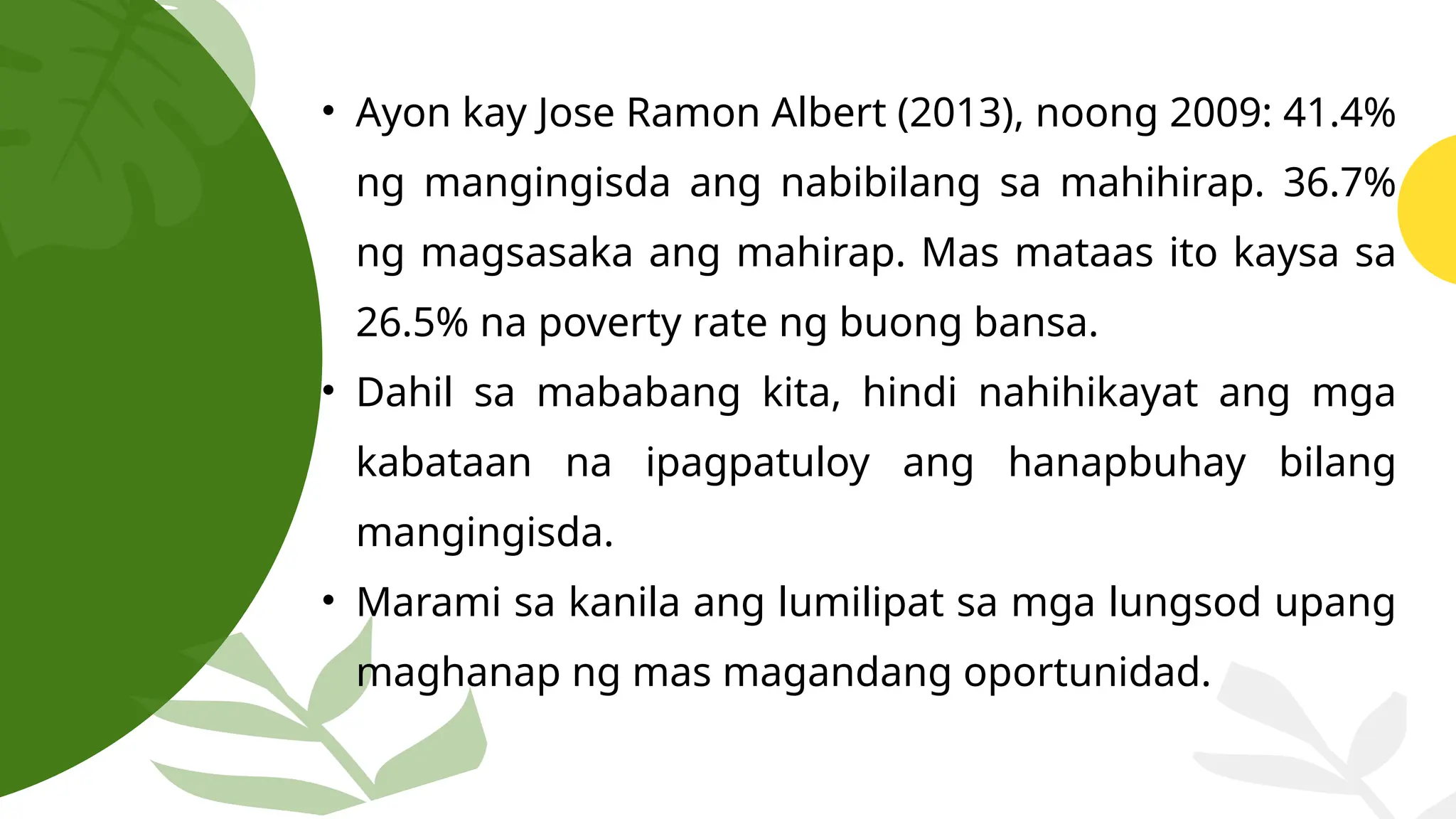 Suliranin sa Sektor ng Agrikultura (pangingisda, Paggugubat).pptx