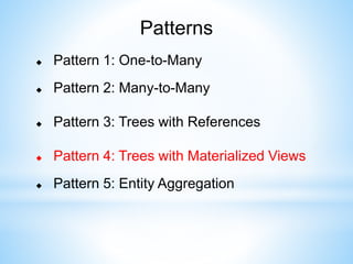 Modeling with Document Database: 5 Key Patterns | PPTX