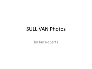 SULLIVAN Photos by Jan Roberts 
