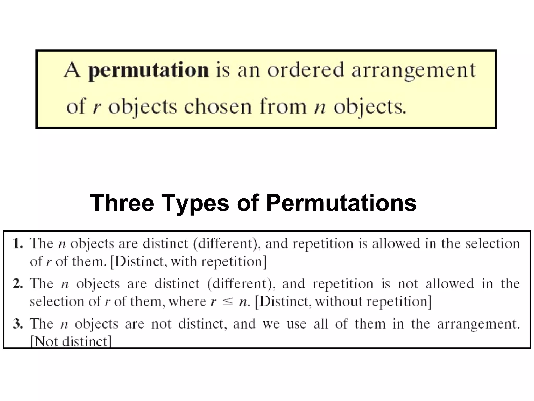 Three Types of Permutations 