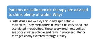 Sulphonamides and sulfa drugs