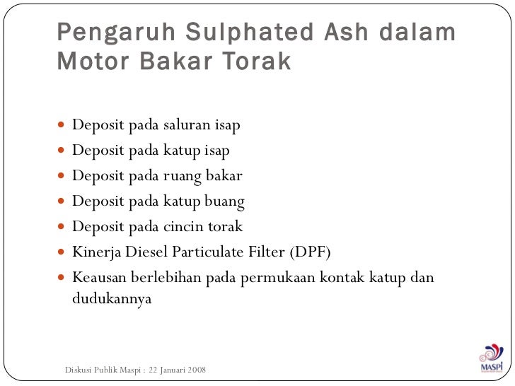 Sulphated ash itb
