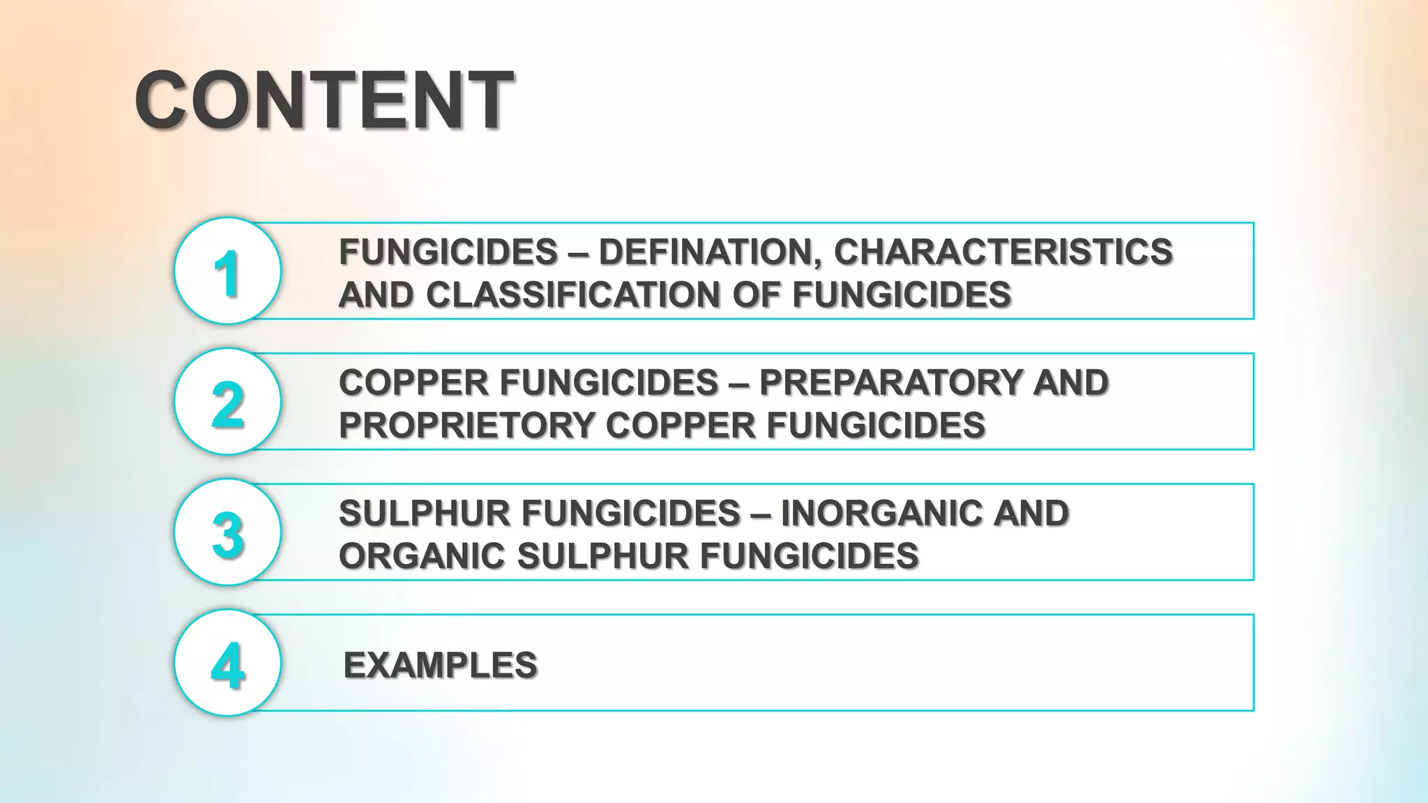 Sulphur and copper fungicides PPT