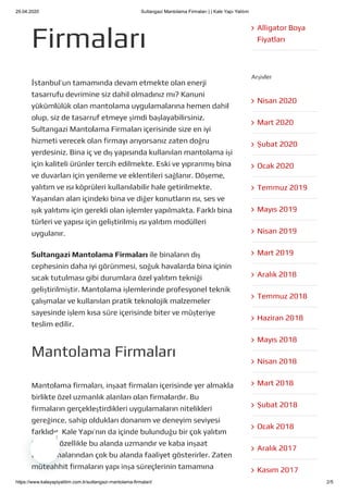 Sultangazi mantolama-firmalari