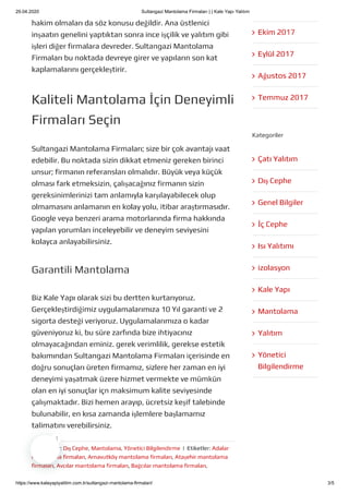 Sultangazi mantolama-firmalari
