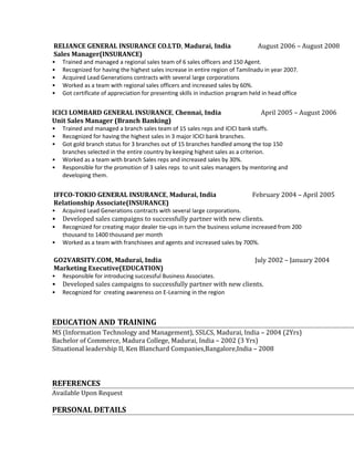 Area Sales Manager - FMCG | DOC