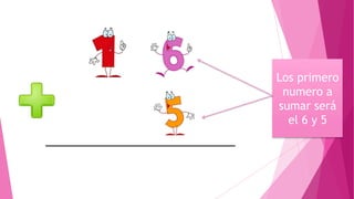 Los primero
numero a
sumar será
el 6 y 5

 