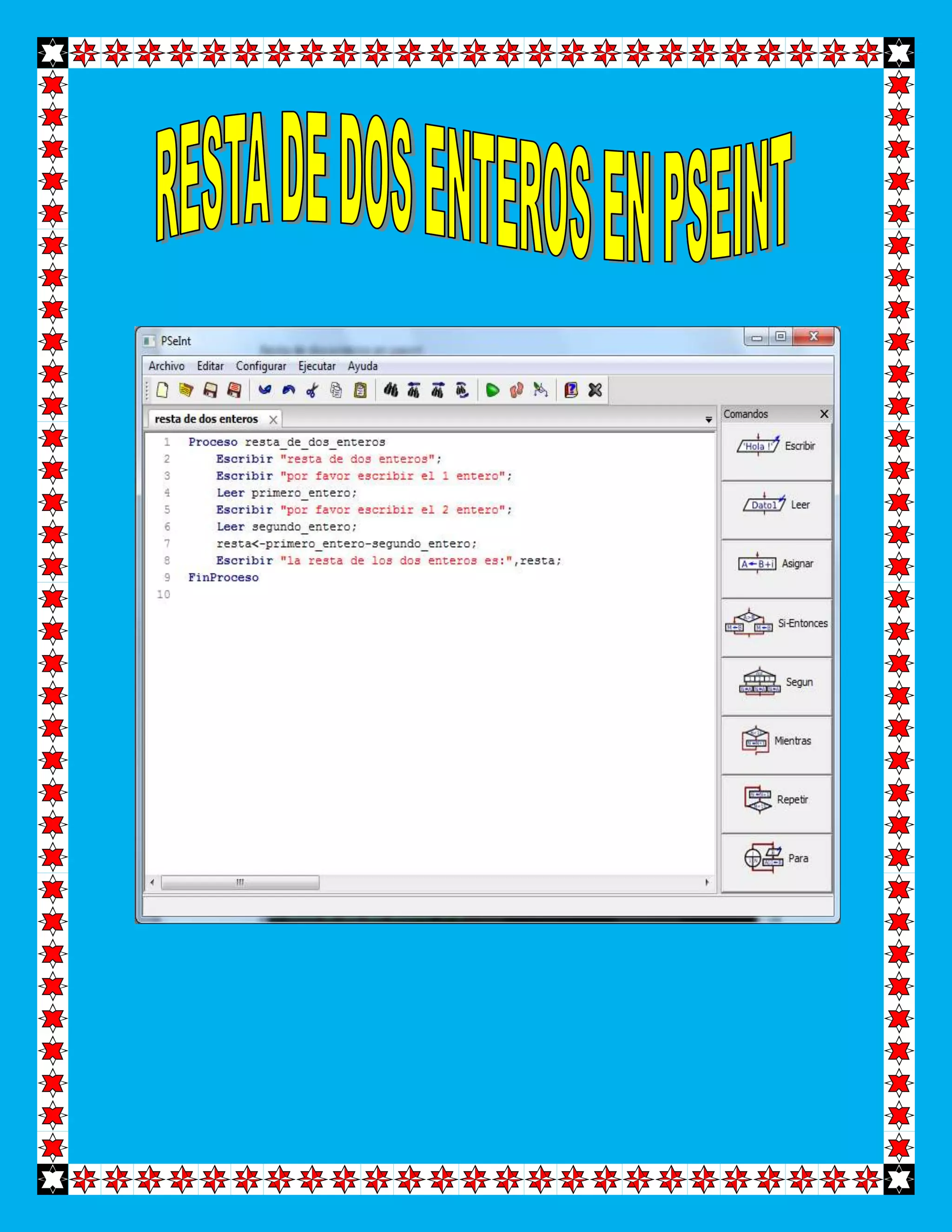 Suma de dos enteros pseint