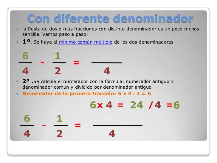 Problemas De Fracciones Con Diferente Denominador