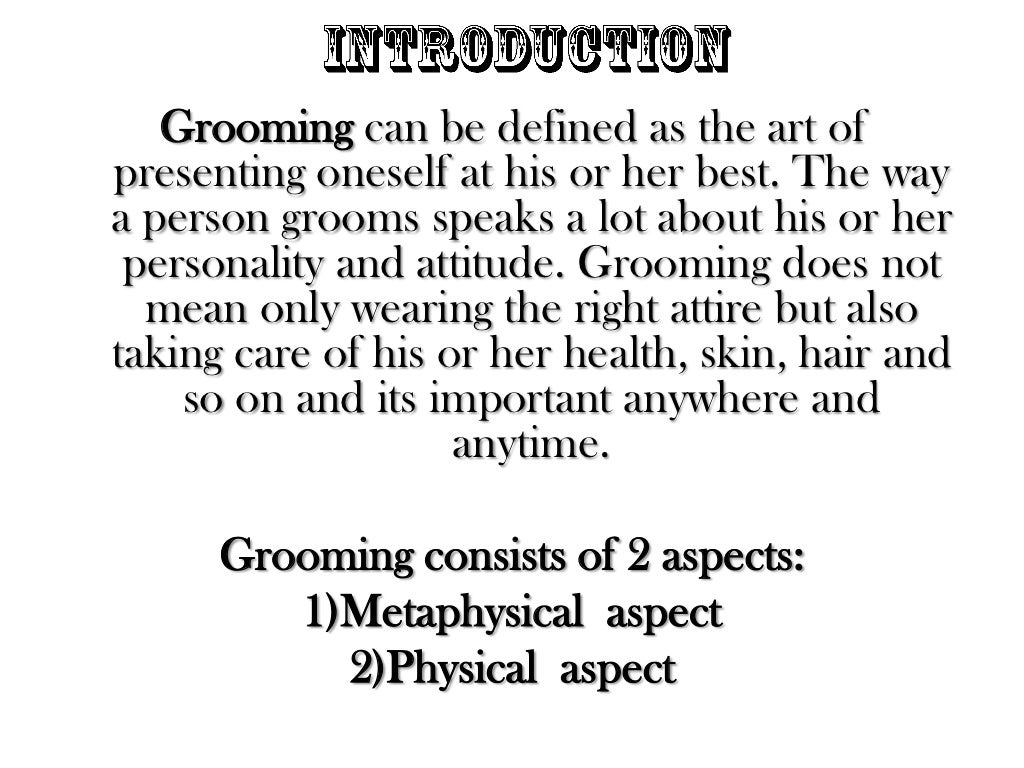 essay on professional grooming