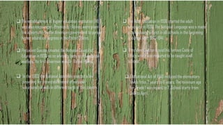 ❑ The establishment of higher education institution (HEI)
was also encouraged. Promising Filipinos were given
the opportunity by the American government to pursue
higher education degrees in the United States.
❑ President Quezon created the National Council of
Education in 1936 as an advisory body on educational
matters. Its first chairman was Dr. Rafael Palma.
❑ In the 1983, the National Assembly enacted a law
providing for the establishment of national
vocational schools in different parts of the country.
❑ The Adult Education in 1936 started the adult
education in 1936. The National Language was a made
a compulsory subject in all schools in the beginning
of school year 1940-1941.
❑ President Quezon issued his famous Code of
Ethics which was required to be taught in all
schools.
❑ Educational Act of 1940 reduced the elementary
levels from 7 years to 6 years. The minimum age
for Grade 1 was raised to 7. School starts from
July to April.
 