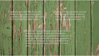 ❑ They banned the singing of American songs and
Nihongo was used as means of introducing and
cultivating love for Japanese culture. Department of
Instruction became Department of Education
❑ Regulation and supervision of public and private
schools belonged to the Bureau of Public and
Private Schools. Integrated, nationalistic and
democracy-inspired educational system.
❑ The objectives of Japanese Occupation were: to inculcate moral and
spiritual values inspired by an abiding faith in God; develop an
enlightened, patriotic, useful and upright citizenry in a democratic
society; conservation of the national resources, perpetuation of our
desirable values; and promote the science, arts and letters for the
enrichment of life and the recognition of the dignity of the human
person.
 