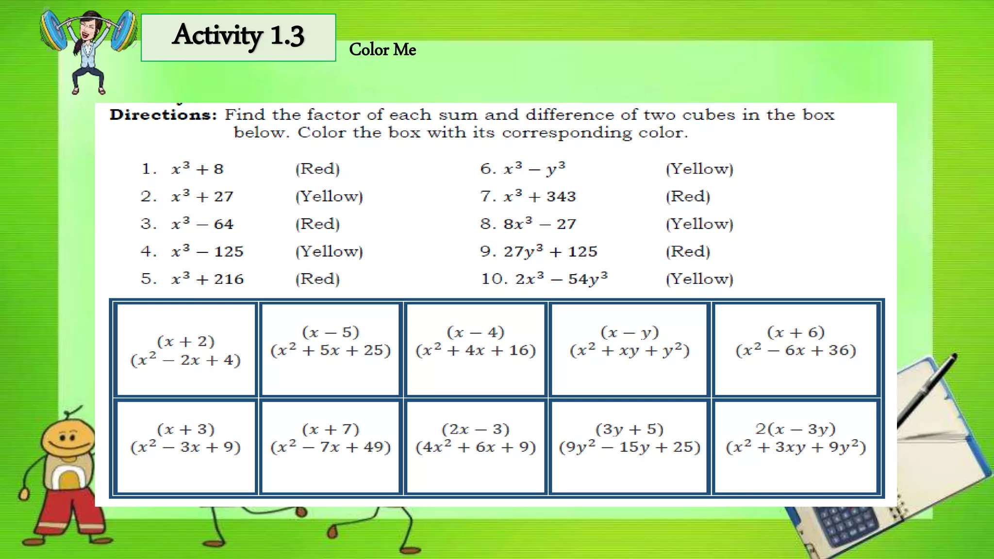Activity 1.3 Color Me
 