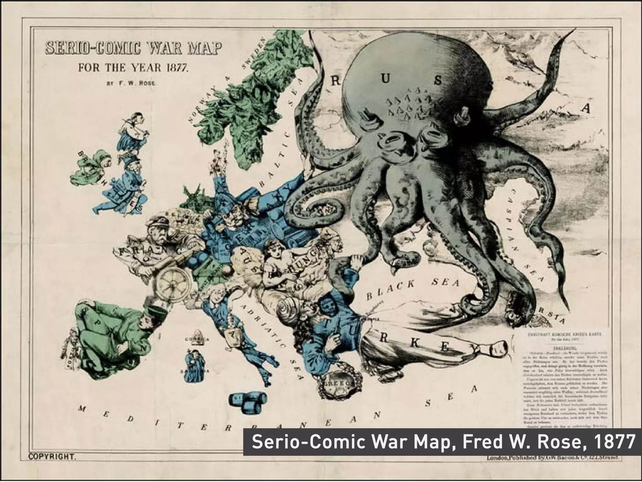Serio-Comic War Map, Fred W. Rose, 1877
 