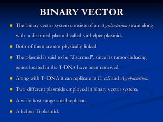 A comprehensive study of shuttle vector & binary vector and its rules ...