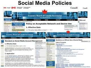 Social Media Policies
 