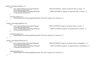 java modulo: die division mit rest in java - codegree... Suma, resta, multiplicación, división, en java metodo | DOC