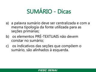Sumario - Dicas | PPTX