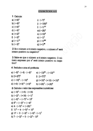 29

EXERCÍCIOS A11
 