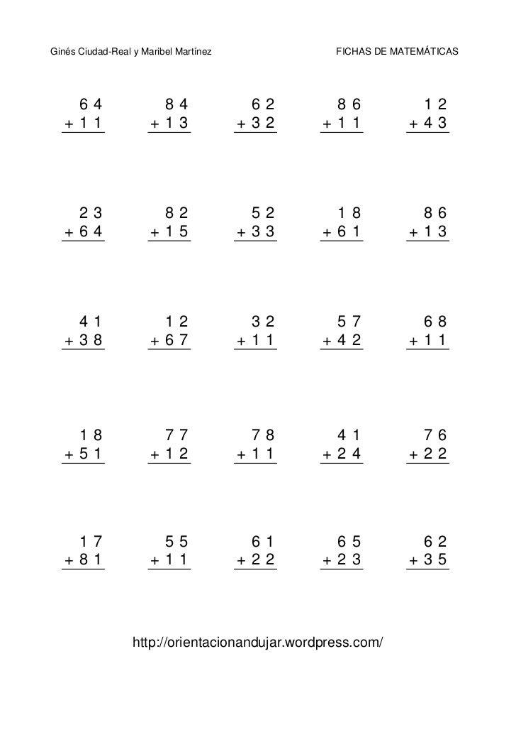 Sumas de-dos-cifras-sin-llevada-100-fichas-2