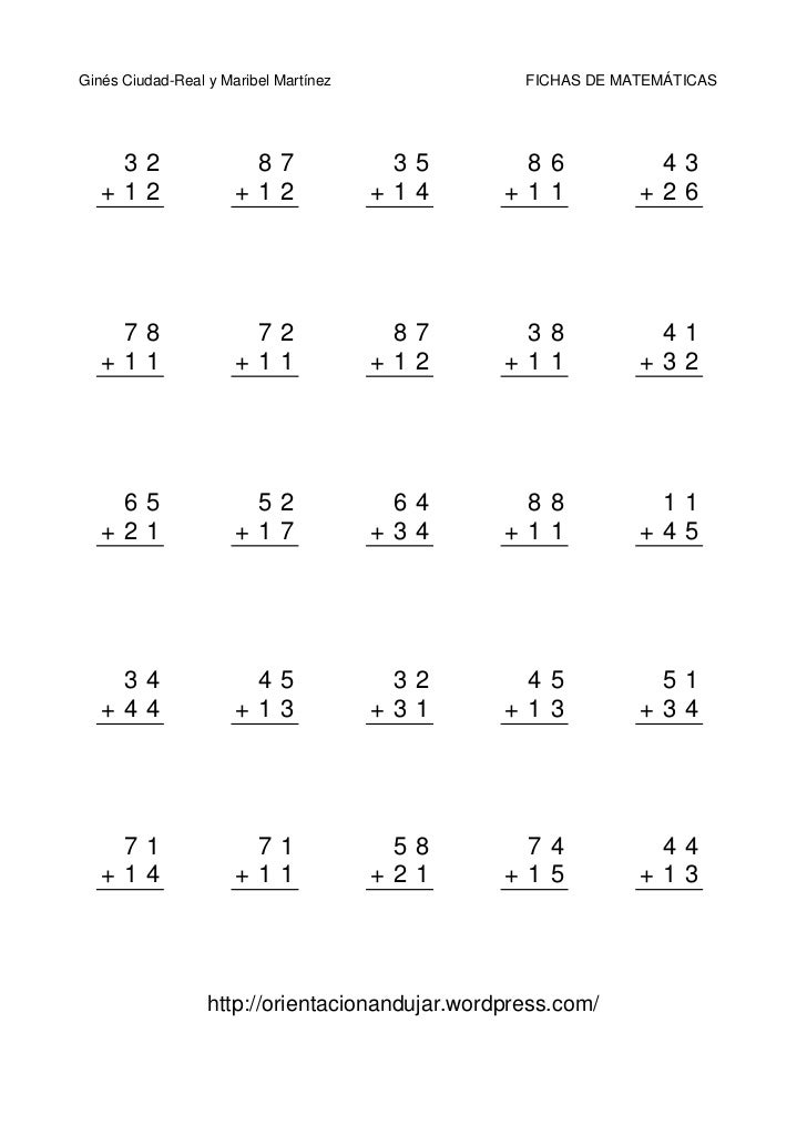 Sumas de-dos-cifras-sin-llevada-100-fichas-2