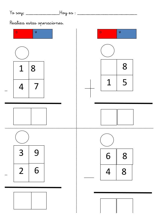 Sumas con llevadas inicio con ovejas cuarta a parte