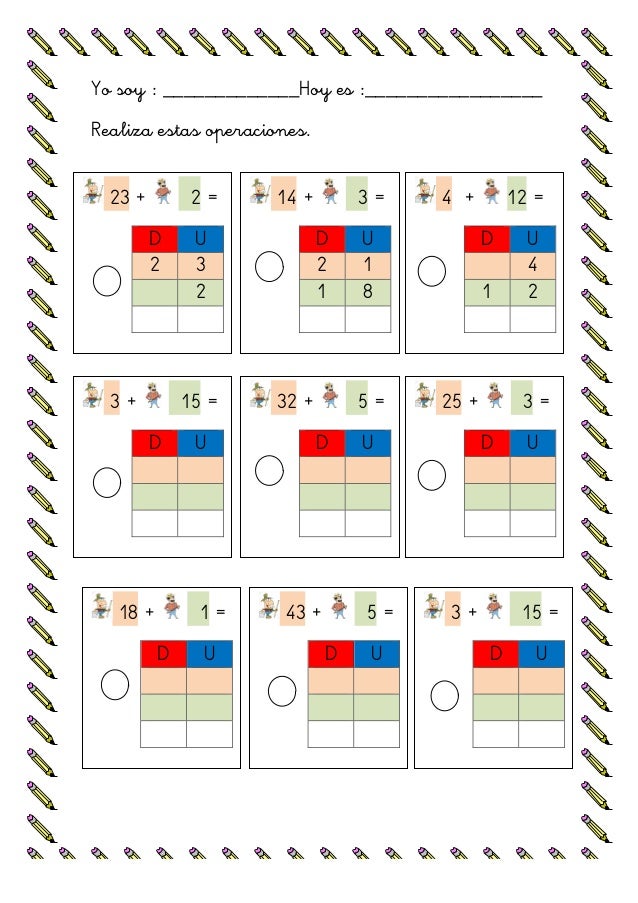 Sumas dos cifras y una