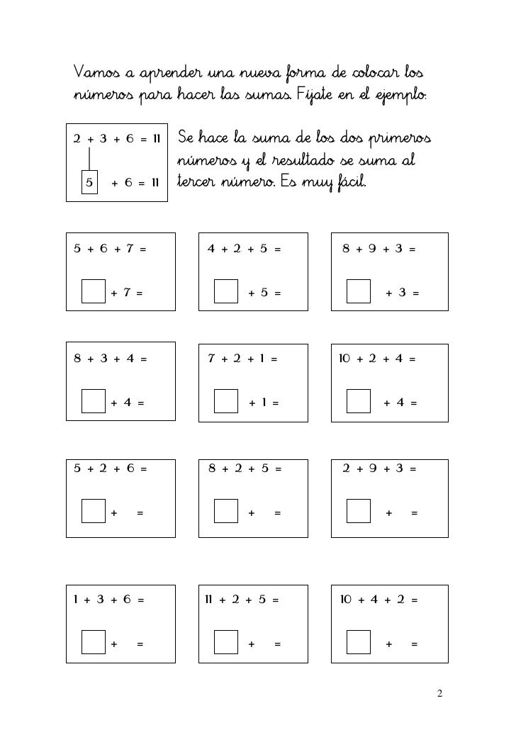 Sumas y restas combinadas 1