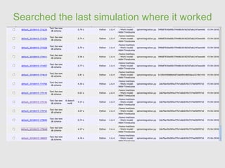Searched the last simulation where it worked
 