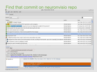 Find that commit on neuronvisio repo
 