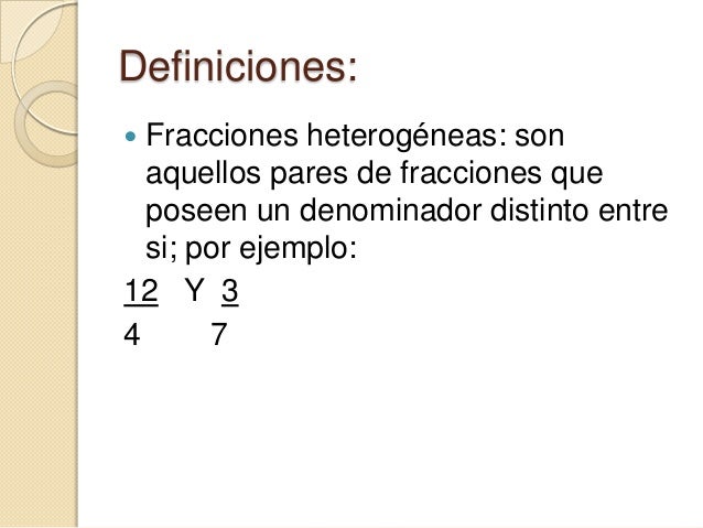 Suma y resta de fracciones heterogéneas blog