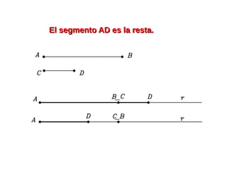El segmento AD es la resta.El segmento AD es la resta.
 