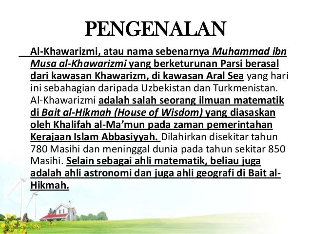 Sumbangan Al Khawarizmi Stpm Penggal 2