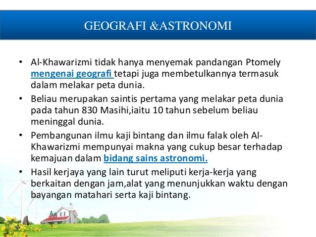 Sumbangan Al Khawarizmi Stpm Penggal 2