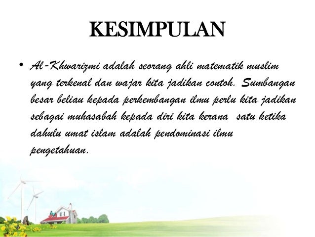 Sumbangan Al Khawarizmi Stpm Penggal 2