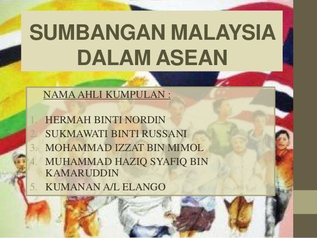 Peranan Malaysia Dalam Asean Sejarah Stpm