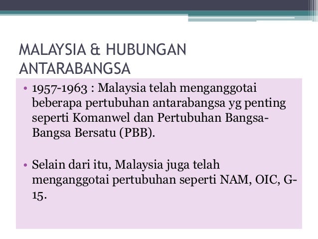 Sumbangan malaysia dalam pbb, oic, komanwel fakrul u0026 nazneen