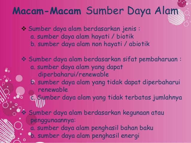 Sumber Daya Alam