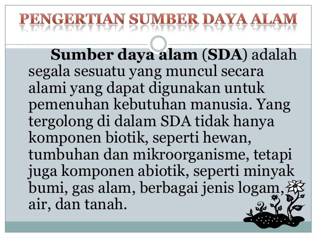 Sumber daya alam di indonesia