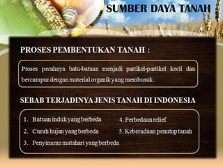 SUMBER DAYA TANAH

 