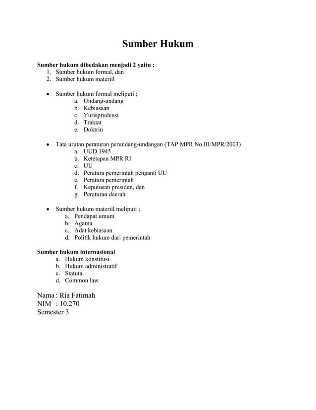 Sumber Hukum PDF Sumber hukum pdf