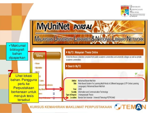 Kemahiran Sumber Maklumat Tesis