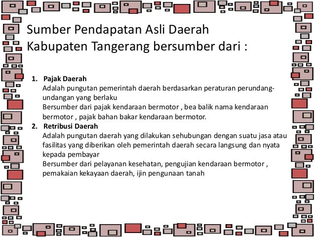 Sumber Pendapatan Asli Tangerang