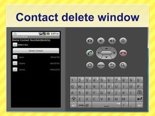 Contact delete window

 