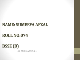 Sumeeya Sumeeya afzal | PPT