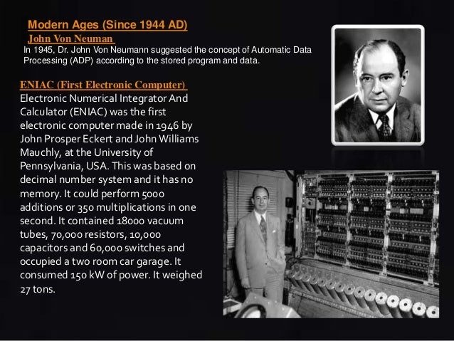 history & ages of computer