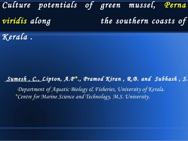 mussel farming in kerala