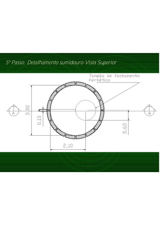 5º Passo: Detalhamento sumidouro-Vista Superior
 