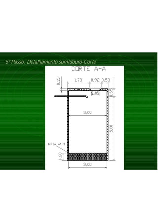 5º Passo: Detalhamento sumidouro-Corte
 